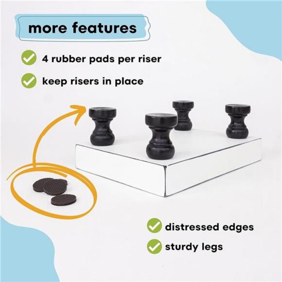 Set of 2 Wood Riser Trays – Water-Resistant, Easy-Assembly Wood Tray Risers - Picture 6 of 8